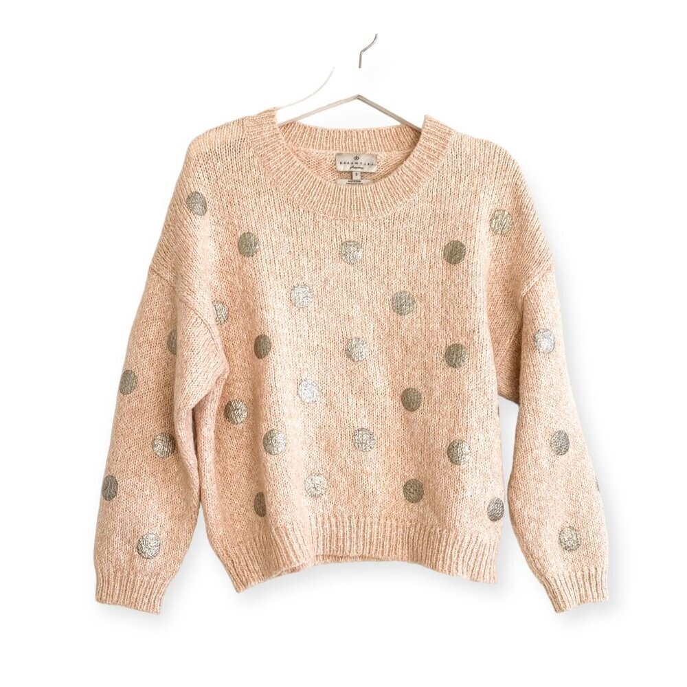 Essentiel Antwerp Hoovercraft Sweater, Size S, pale pink/beige with polka dots - Picture 2 of 14